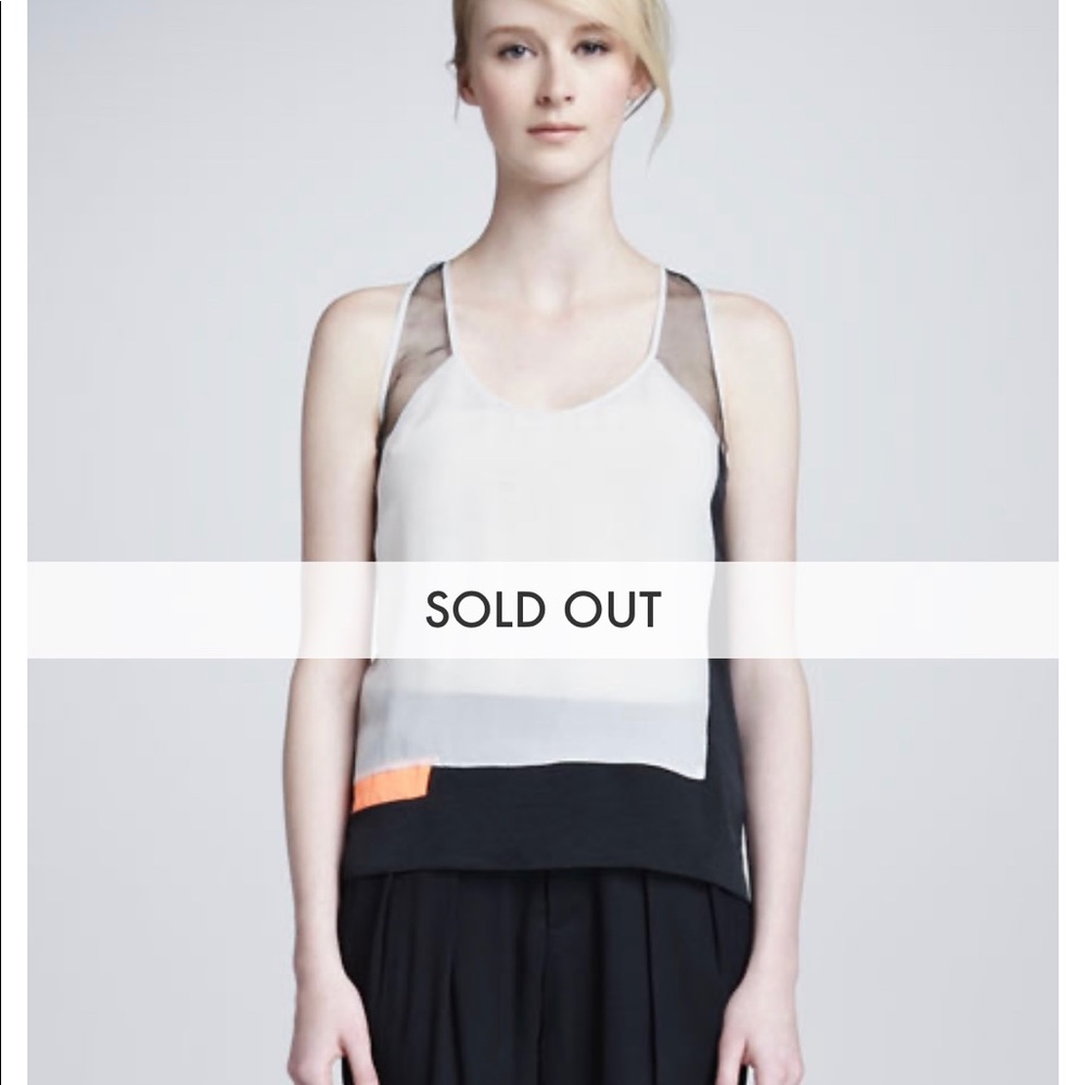 Helmut Lang Chroma Draped Colorblock Top. NWT